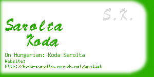 sarolta koda business card